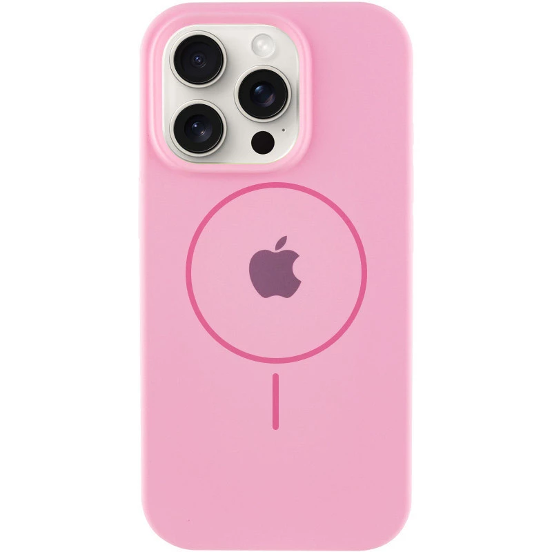 Чохол Silicone Armor Max with MagSafe для Apple iPhone 15 Pro (6.1") – Рожевий / Light pink. Фото 1 з 1