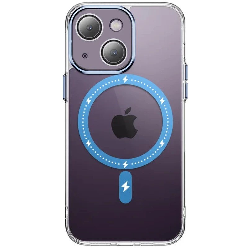 

TPU+PC з кольоровими металевими кнопками та MagSafe на Apple iPhone 13 (6.1") (Blue)