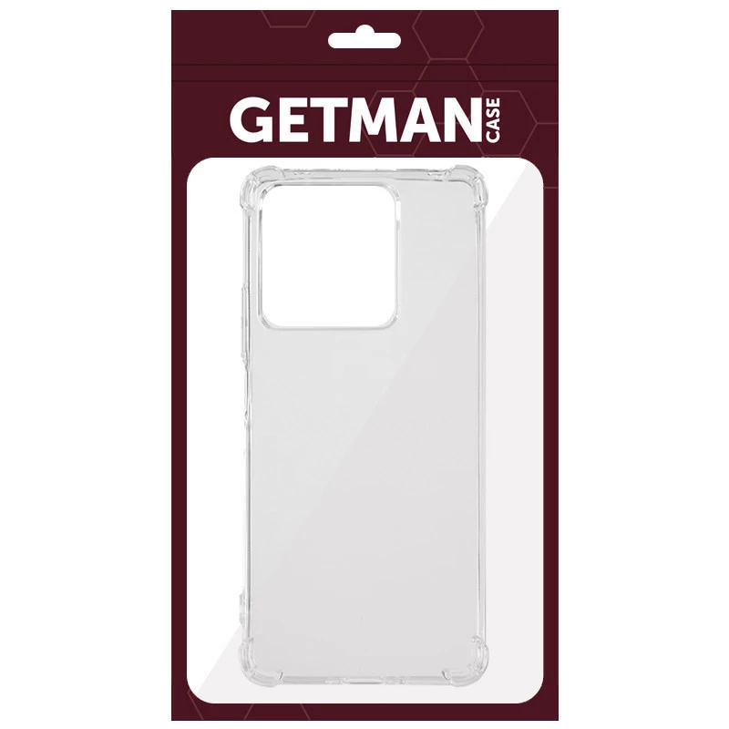 Ультратонкий силіконовий чохол GETMAN з критими бортами на Huawei Honor X8a – Безбарвний (прозорий). Фото 2 з 3
