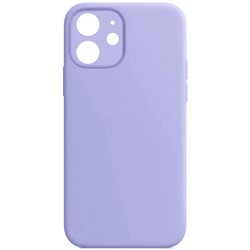 

Чехол с защитой камеры Silicone Case Apple iPhone 12 (6.1") (Сиреневый / Lilac), Бузковий / lilac