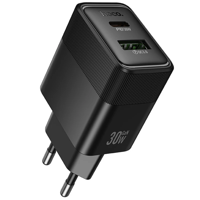МЗП Hoco CS112A Lounge PD30W+QC3.0 (1USB-A/1C) – Black. Фото 4 з 5