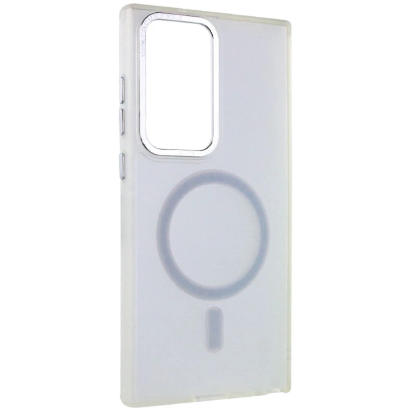 Силиконовый чехол Lyon из MagSafe на Samsung Galaxy S23 Ultra – White. Фото 2 Силиконовый чехол Lyon из MagSafe на Samsung Galaxy S23 Ultra – White. Фото 2 из 8