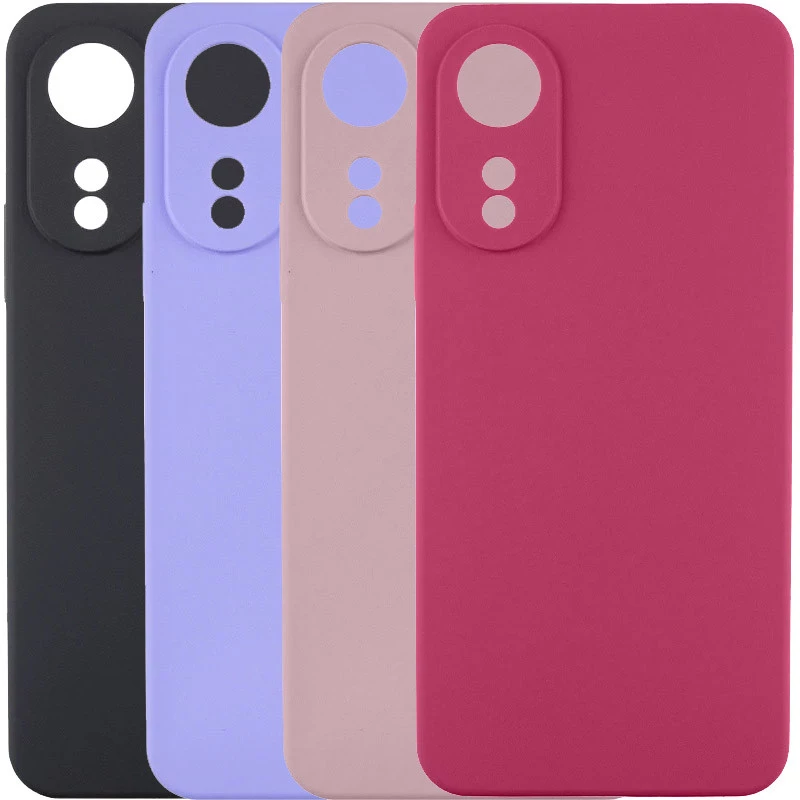 Кольоровий силіконовий чохол GETMAN із закритою камерою для Oppo A78 4G фото 2 з 2