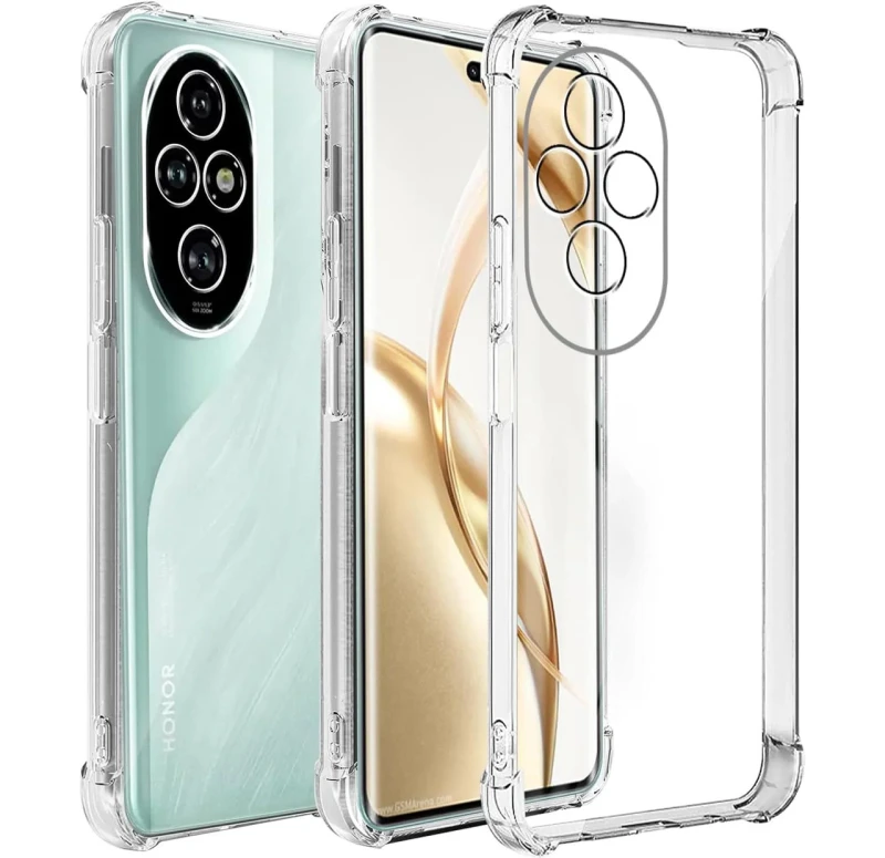 Ультратонкий силиконовый чехол GETMAN с крытыми бортами та камерою на Honor 200 фото 1 из 1