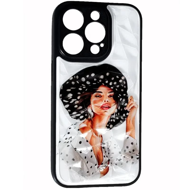Скляний чохол Prisma Ladies на Apple iPhone 14 Pro (6.1") – Girl in a hat. Фото 2 з 6