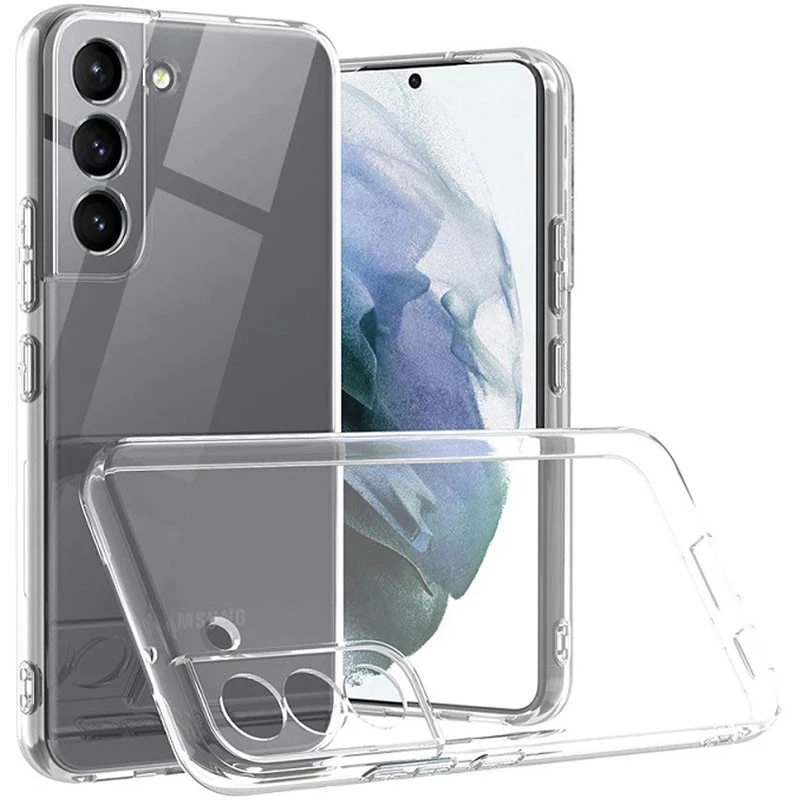 Ультратонкий силіконовий чохол 1мм на Samsung Galaxy S21 FE – Безбарвний (прозорий). Фото 3 з 5