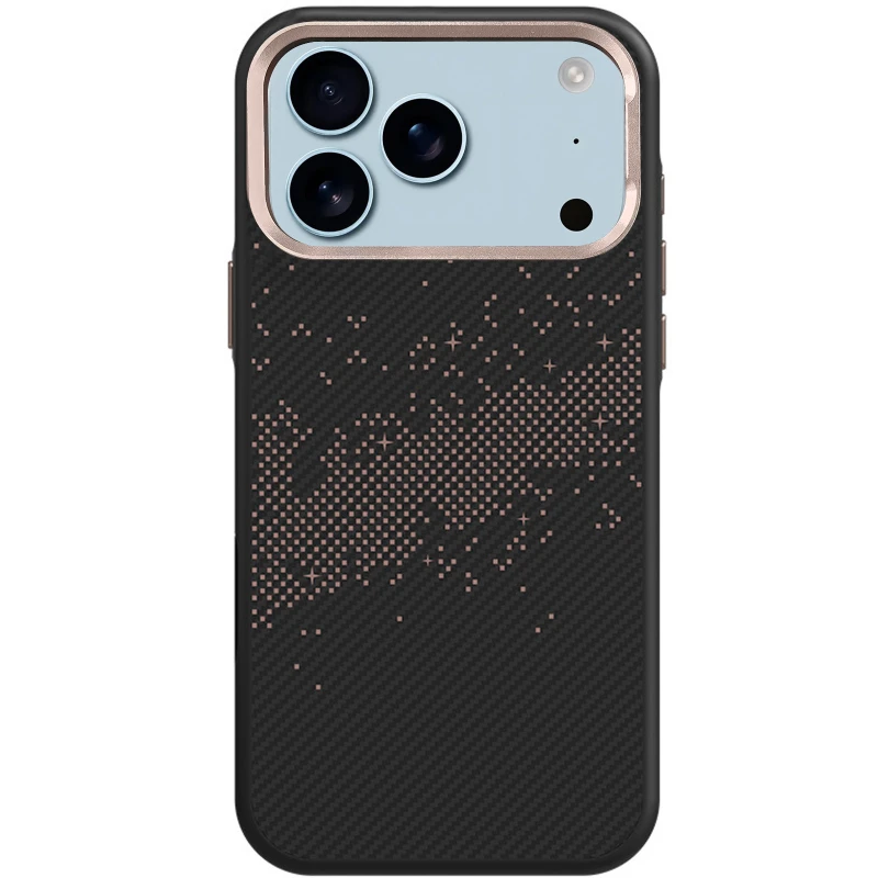 TPU Case Sparkle Matrix MagFit для Apple iPhone 17 Pro (6.3") – Titanium gold. Фото 1 з 3