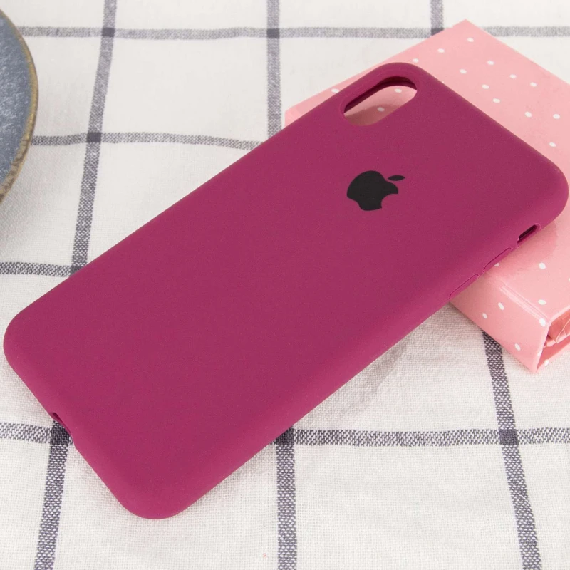 Чохол Silicone Case з закритим низом на Apple iPhone XR (6.1") – Бордовий / Maroon. Фото 2 з 3