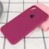 Чохол Silicone Case з закритим низом на Apple iPhone XS (5.8") – Бордовий / Maroon. Фото 2 з 3