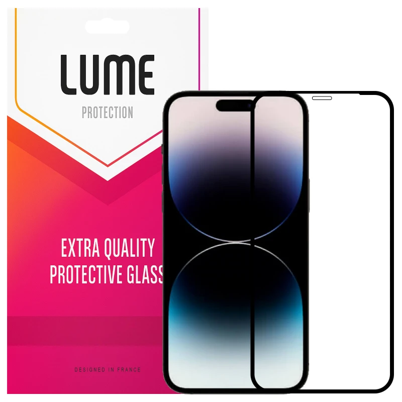 Захисне 3D скло LUME Protection на Apple iPhone 15 (6.1") – Чорний. Фото 3 з 10