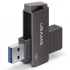Флеш накопичувач USAMS US-ZB195 USB3.0 Rotatable High Speed Flash Drive 32 Gb – Iron-grey. Фото 2 з 5