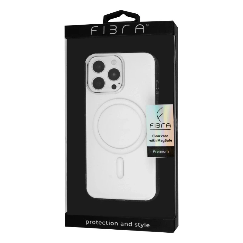 Чохол Fibra Clear Сase with Magnetic Safe для Apple iPhone 14 Pro Max (6.7") – Clear. Фото 2 з 4