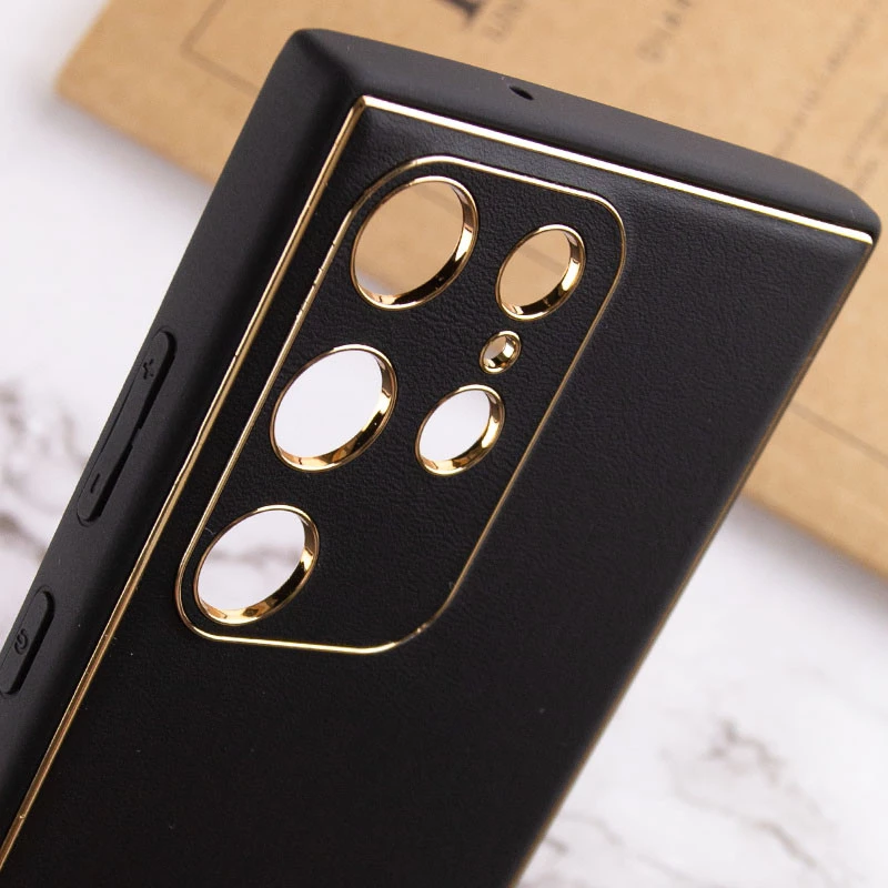 Шкіряний чохол Xshield на Samsung Galaxy S21 Ultra – Чорний / Black. Фото 10 з 11