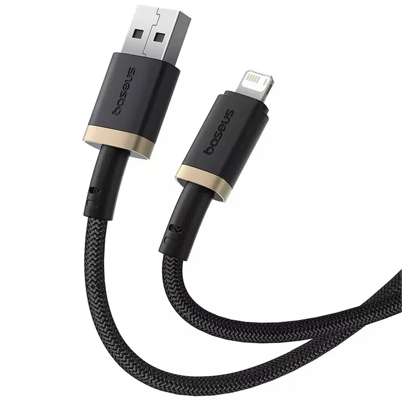 Дата кабель Baseus Dura Series Fast Charging USB to Lightning 2.4A (1m) (CB000122) – Gold / Black. Фото 5 из 5