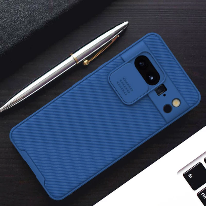 Карбована накладка Nillkin Pro зі шторкою для камери на Google Pixel 8 Pro – Blue. Фото 8 з 8