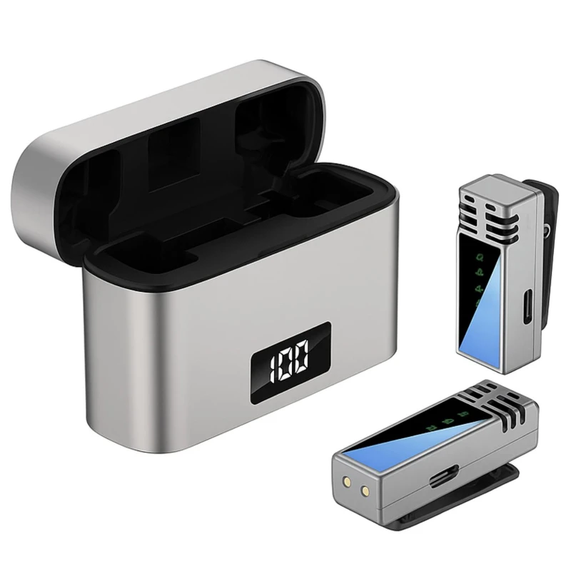 Петличний бездротовий мікрофон Jmary MW-15 Type-C – Black. Фото 1 з 6