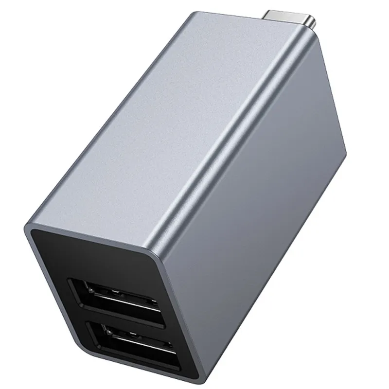 Перехідник HUB Hoco HB54A 3in1 (Type-C to 2xUSB2.0+USB3.0) – Metal grey. Фото 5 з 5