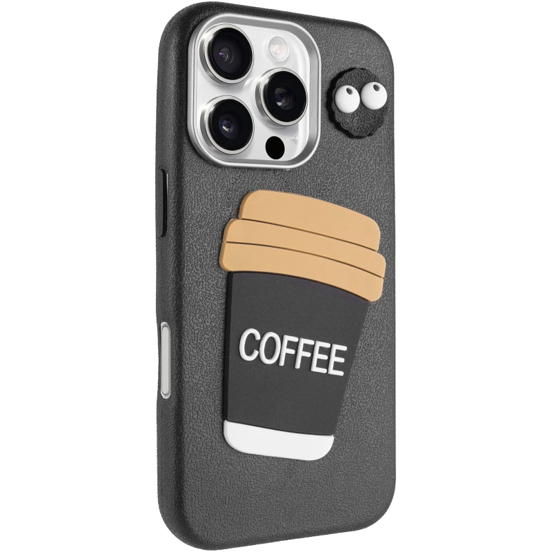 Чехол Labubu Toys для Apple iPhone 16 Pro Max – Coffee / Black. Фото 2 из 6