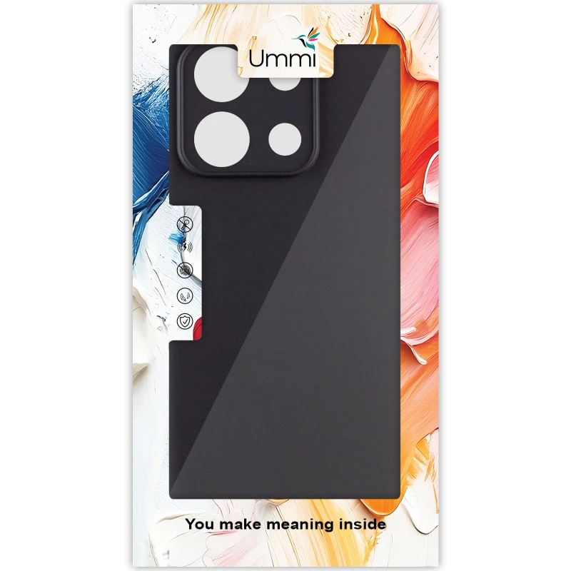 Чохол Silicone Cover Ummi Lakshmi Full Camera (AA) для Xiaomi Redmi Note 13 Pro 5G – Чорний / Black. Фото 3 з 3
