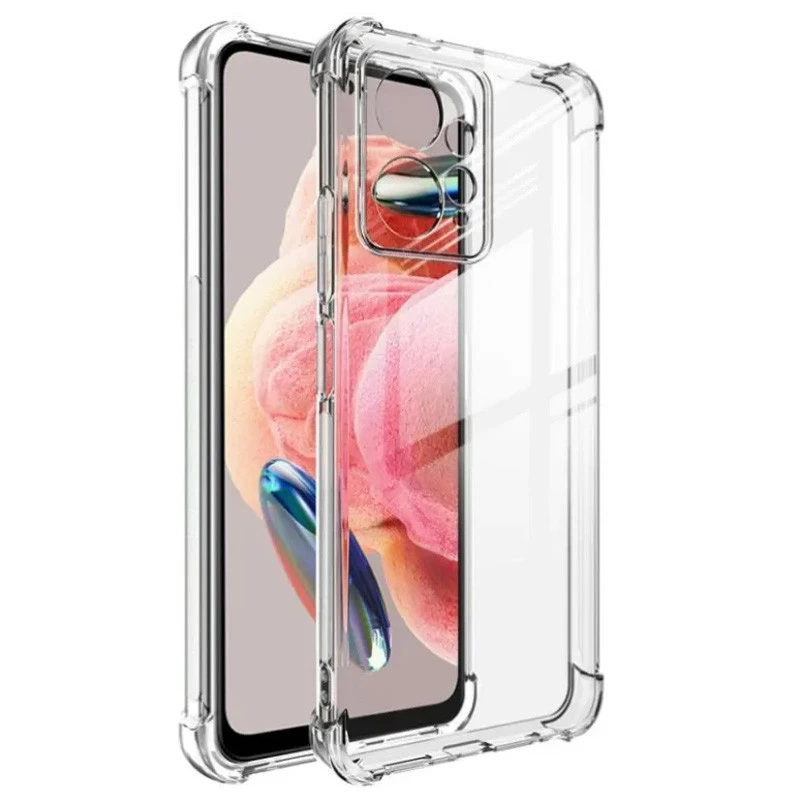 Ультратонкий силіконовий чохол GETMAN з критими бортами на Xiaomi Redmi Note 12 4G – Безбарвний (прозорий). Фото 2 з 5