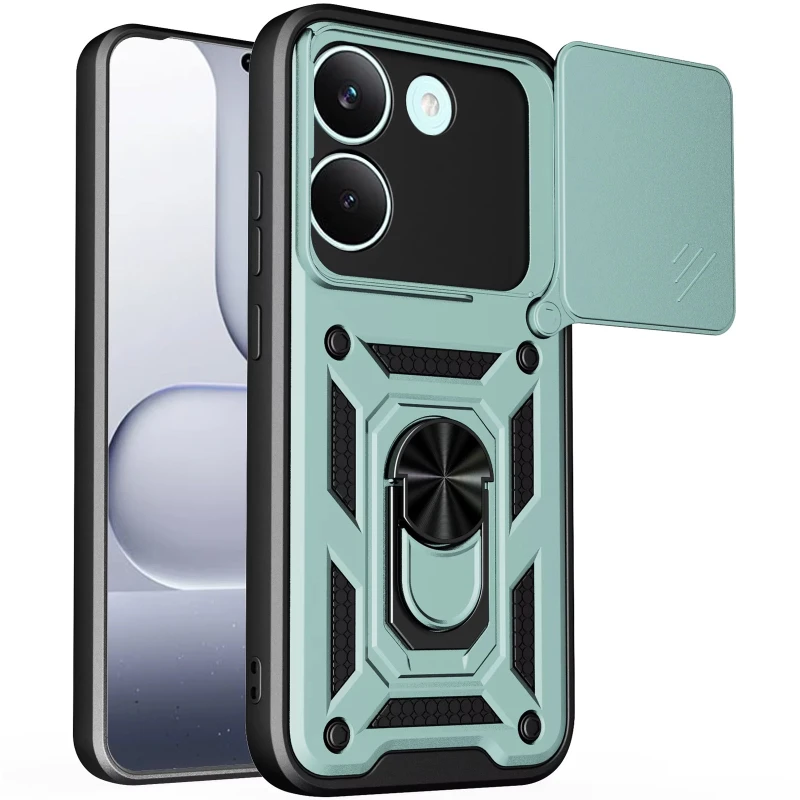 Удароміцний чохол Ummi Camshield Serge Ring (in box) для Xiaomi POCO X8 Pro – Зелений / Green. Фото 1 з 1