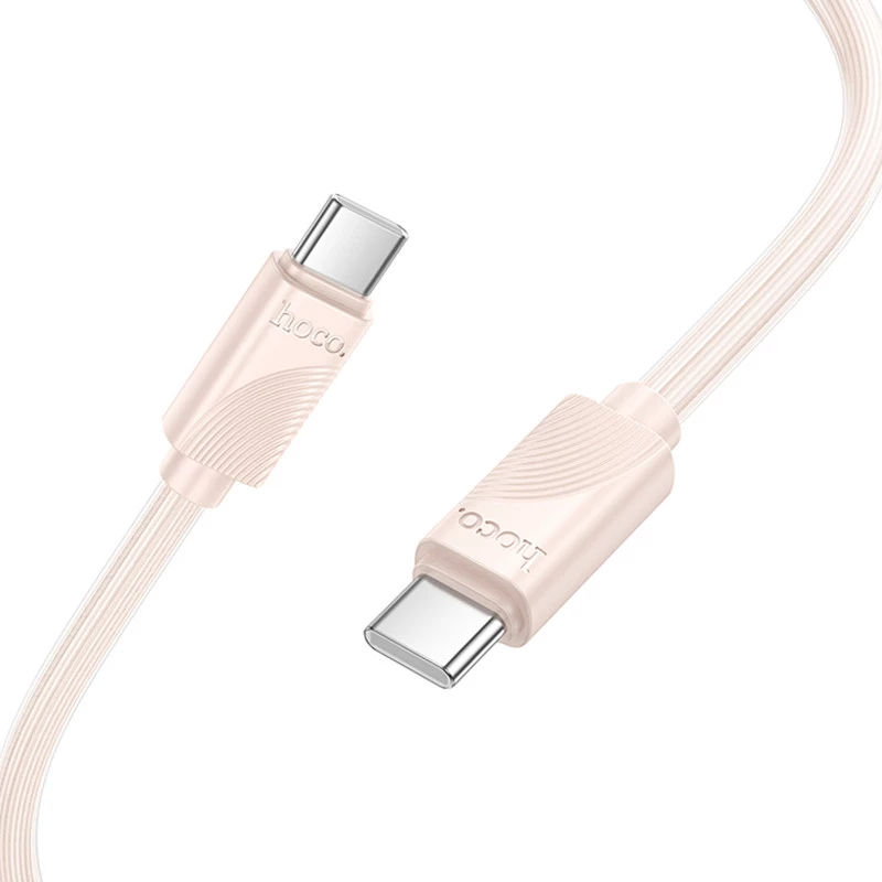 Дата кабель Hoco X114 Energy Type-C to Type-C 60W (1m) – Pink. Фото 2 з 3