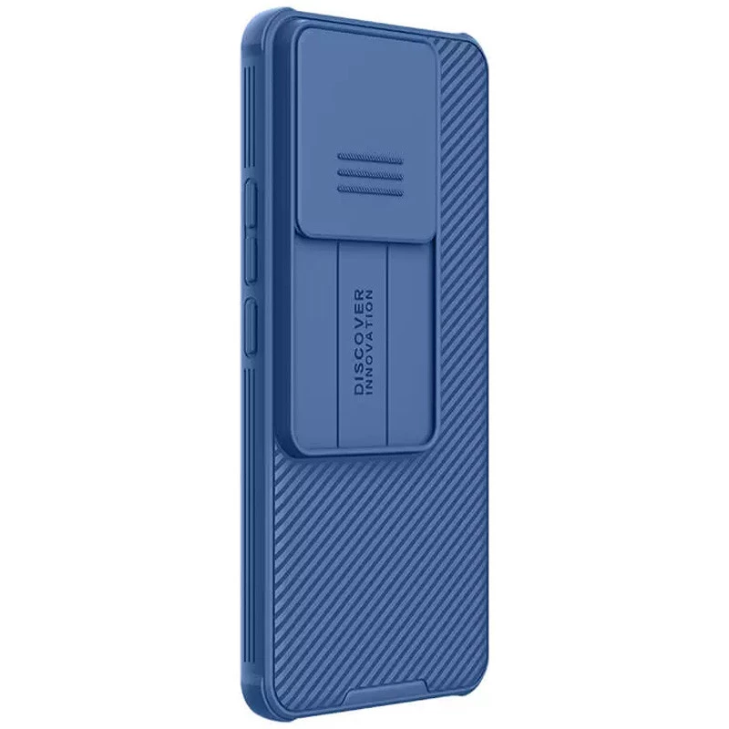 Карбоновая накладка Nillkin Pro со шторкой для камеры для Xiaomi Redmi Note 13 Pro 5G – Blue. Фото 3 из 6