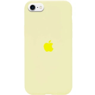 Чехол Silicone Case с закрытым низом для Apple iPhone SE (2020) — Желтый / Mellow Yellow