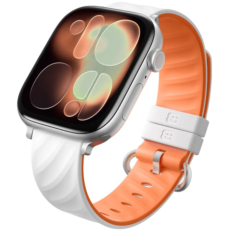 Ремешок BlueO Lollipop Silicone для Apple Watch 38/40/41/42mm(ser.10) – White Orange. Фото 1 из 1