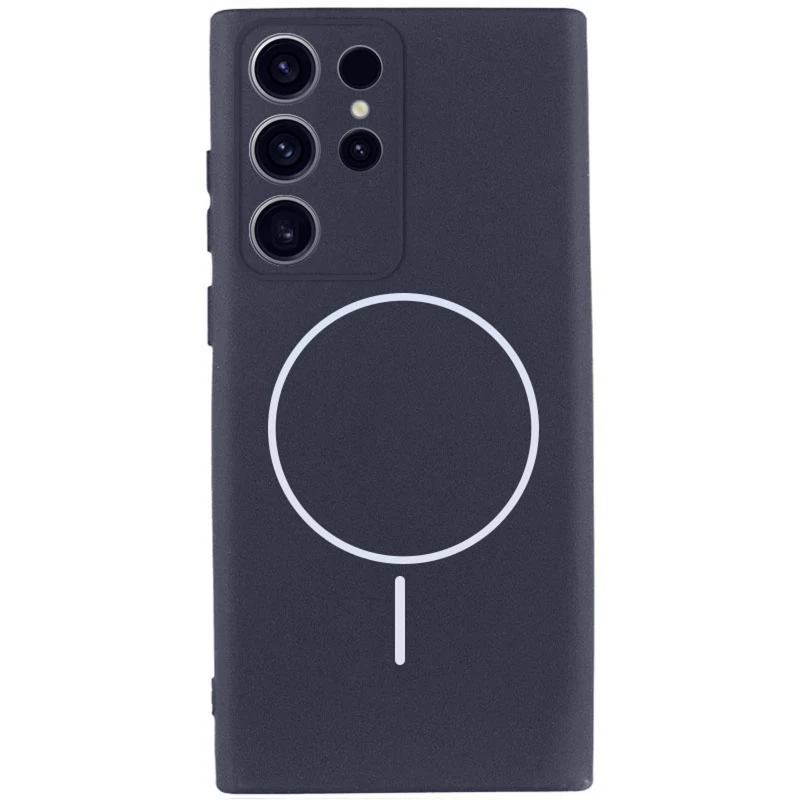 Силіконовий чохол Lakshmi MagFit з захистом камери для Samsung Galaxy S23 Ultra – Темно-синій / Midnight blue. Фото 1 з 1