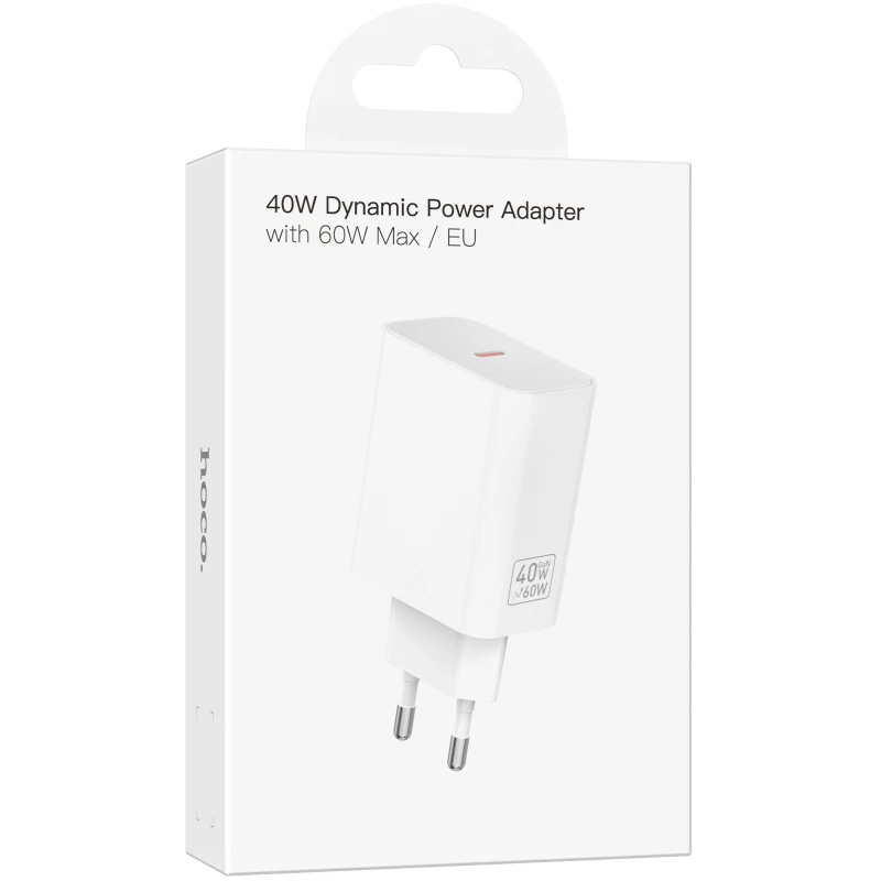СЗУ Hoco C162A Source PD40W (1USB-C) – White. Фото 2 из 6