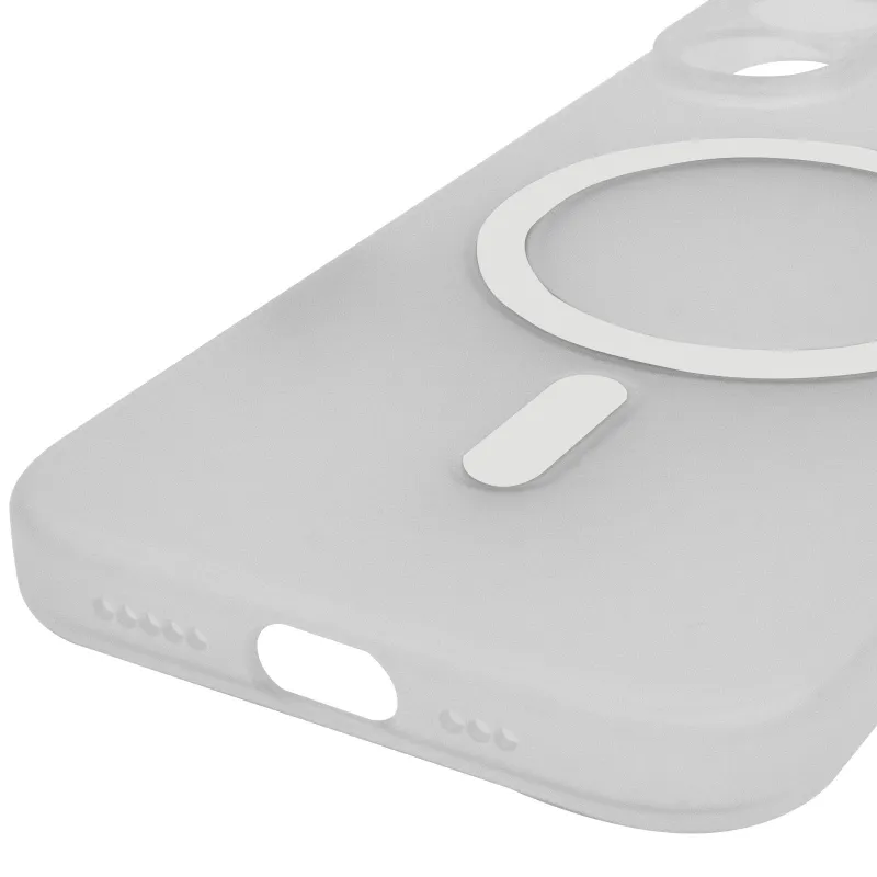 Чехол PC Slim Matte with MagSafe (camera button) для Apple iPhone 16 – White. Фото 7 из 7