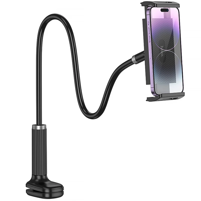 Регульована підставка для телефону/планшета Hoco HD10 Bamboo lazy stand – Black. Фото 2 з 5