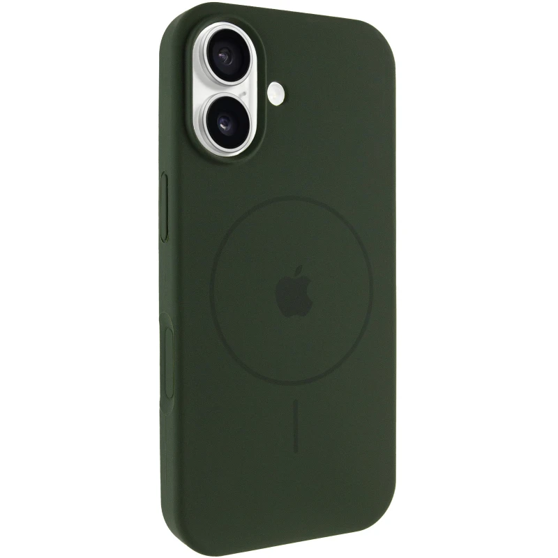 Чохол Silicone Case Full Protective (AA) V2 with MagSafe для Apple iPhone 17 (6.3") – Зелений / Cyprus Green. Фото 2 з 11