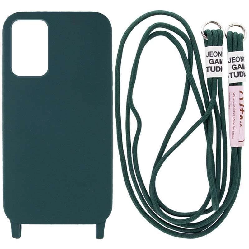 

Чохол Cord case з кольоровим ремінцем на Samsung Galaxy S22+ (Зелений / Forest green)