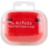 Силіконовий футляр з мікрофіброю для навушників Airpods Pro – Червоний / Red. Фото 5 з 5