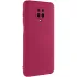 Цветной силиконовый чехол GETMAN с закрытой камерой на Xiaomi Redmi Note 9s / Note 9 Pro / Note 9 Pro Max – Бордовый / Marsala. Фото 3 из 9