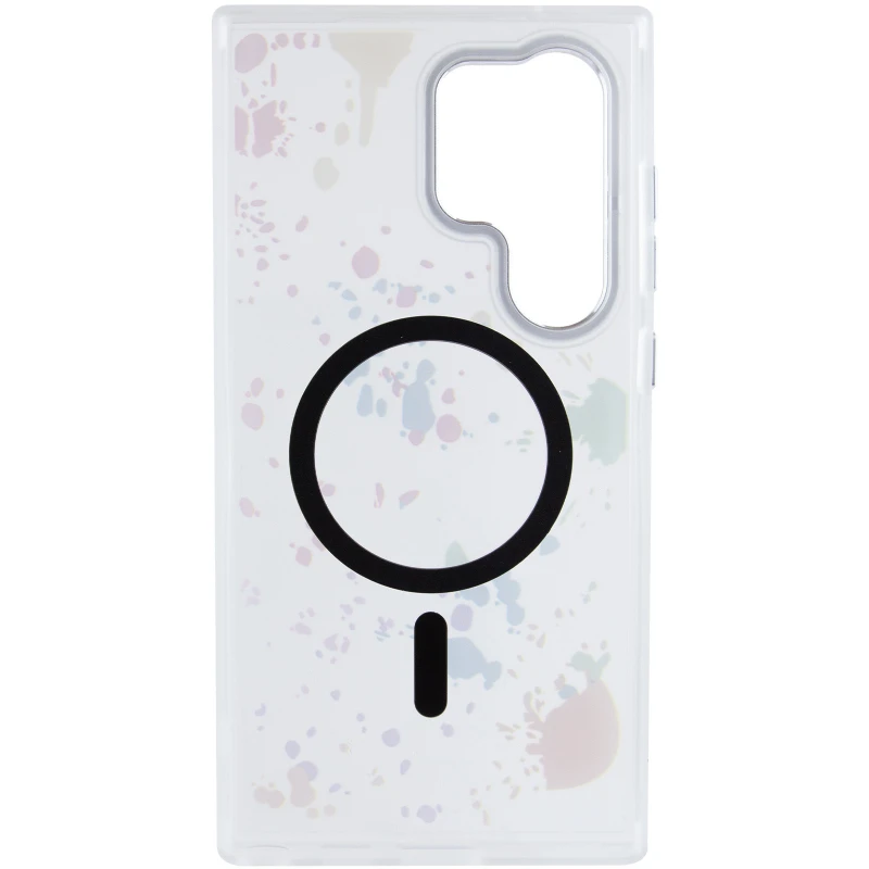 Чохол абстракція малювання з MagSafe на Samsung Galaxy S24 Ultra – White. Фото 4 з 6