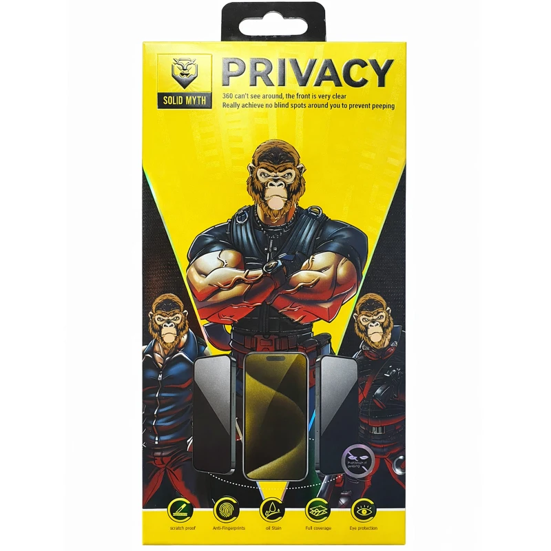 Защитное стекло 5D Privacy для Apple iPhone 16 – Black. Фото 5 из 5