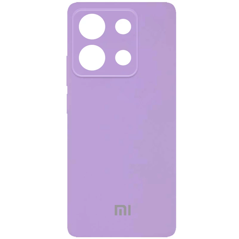 

Чохол Silicone Case з закритим низом та захистом камери на Xiaomi Redmi Note 13 5G (Бузковий / Lilac)