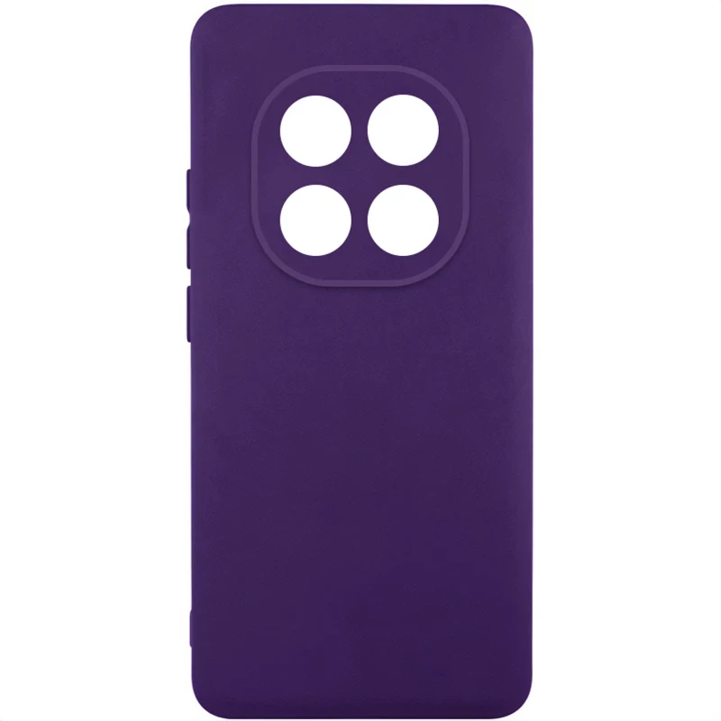 Кольоровий силіконовий чохол GETMAN із закритою камерою для Xiaomi Redmi Note 14 Pro+ 5G – Темно фіолетовий / Dark Purple. Фото 1 з 1