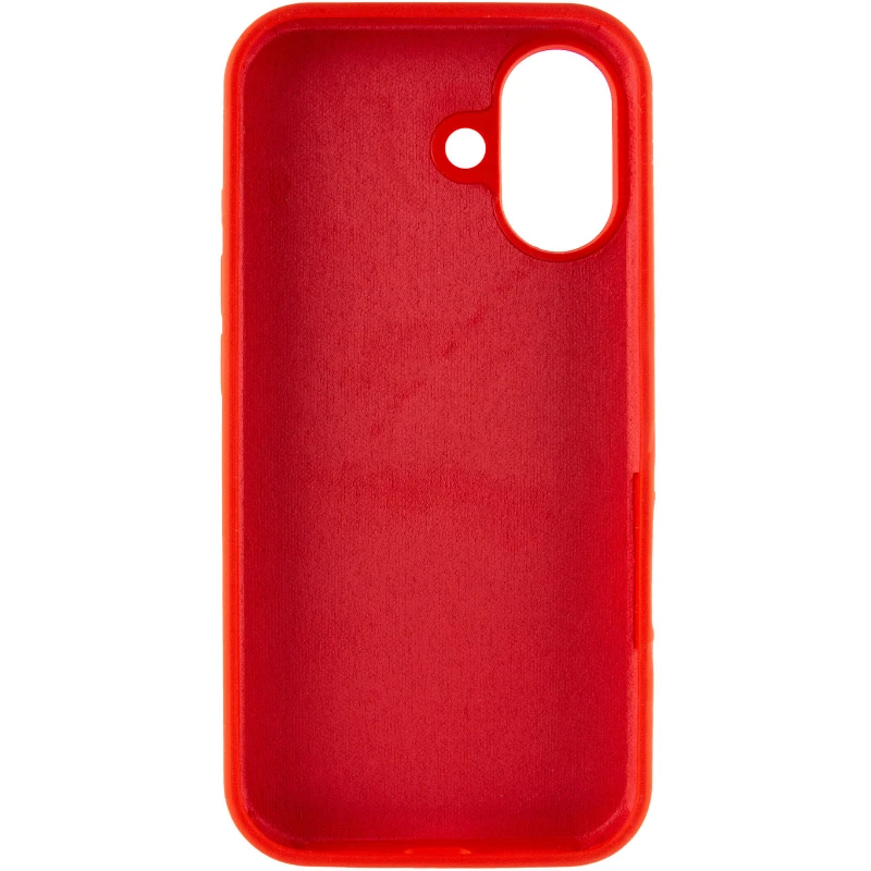 Чехол Silicone Case с закрытым низом для Apple iPhone 17 (6.3") – Красный / Red. Фото 4 из 6