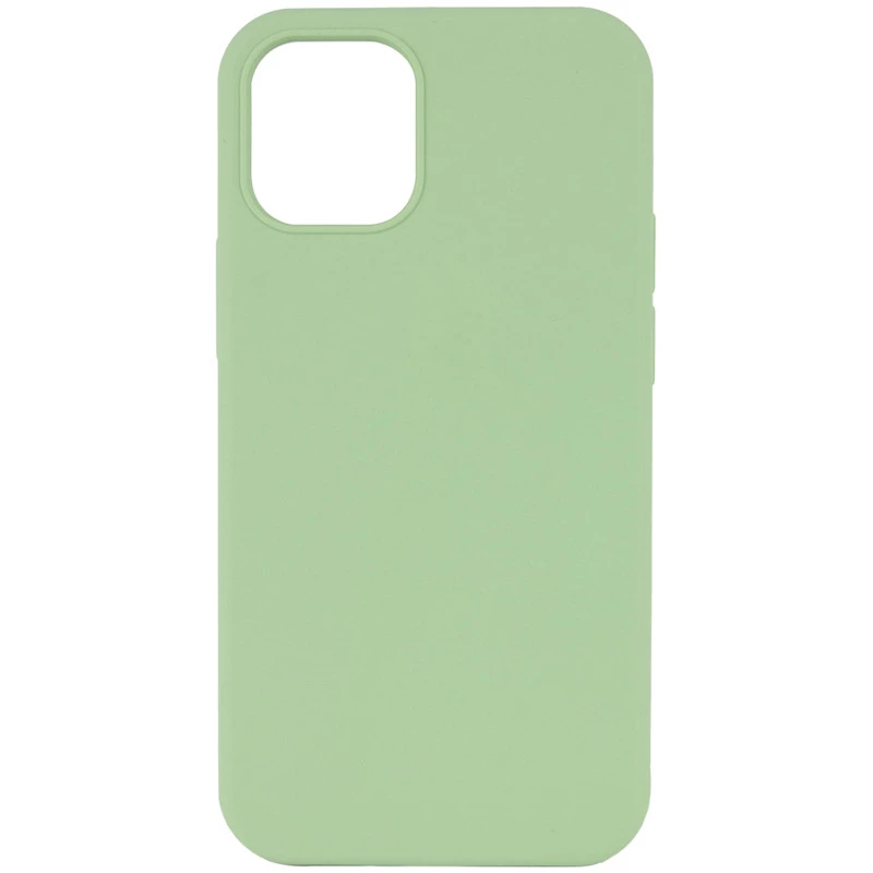 Чехол с закрытым низом Silicone Case для Apple iPhone 15 (6.1") – Мятный / Mint. Фото 1 из 3