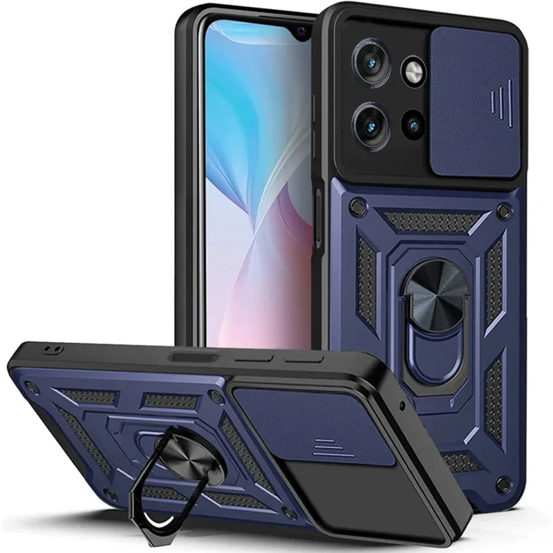 Удароміцний чохол Ummi Camshield Serge Ring (in box) для Motorola Edge 50 Neo – Синій / Navy. Фото 1 з 1