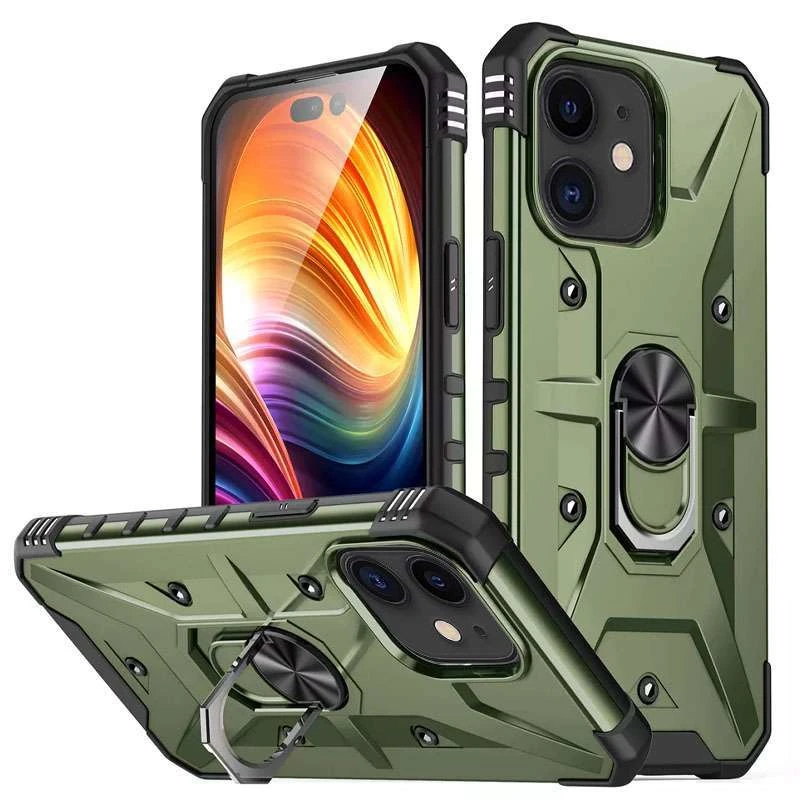 

Ударостійкий чохол Pathfinder з кільцем на Apple iPhone 11 (6.1") (Зелений / Army Green)