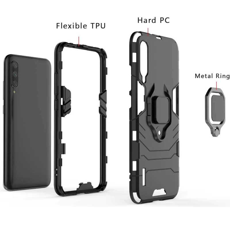 Протиударний чохол Transformer з кільцем на Xiaomi Mi A3 (CC9e) фото 4 з 7