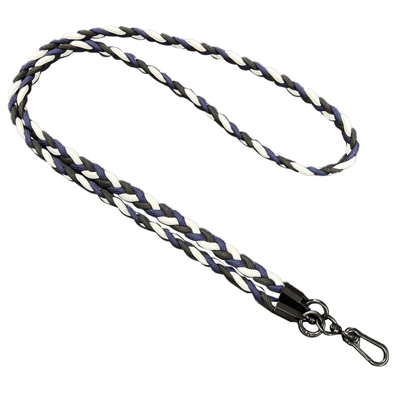 Плетенный шнурок (5мм) 120см – Black / Blue / White. Фото 2 из 3