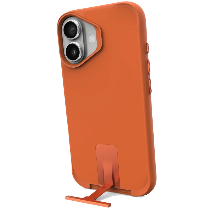 TPU+PC чохол Space Taurustar Magsafe with kickstand для Apple iPhone 17 (6.3") – Orange. Фото 6 з 7
