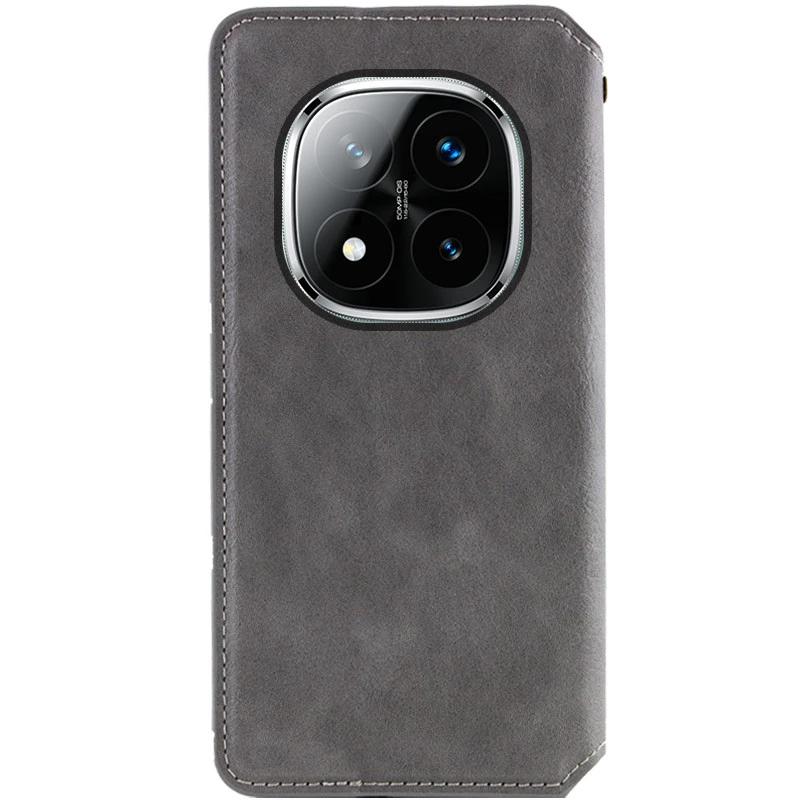 Чохол книжка GETMAN Cubic для Xiaomi Redmi Note 15 Pro 5G – Сірий. Фото 3 з 4