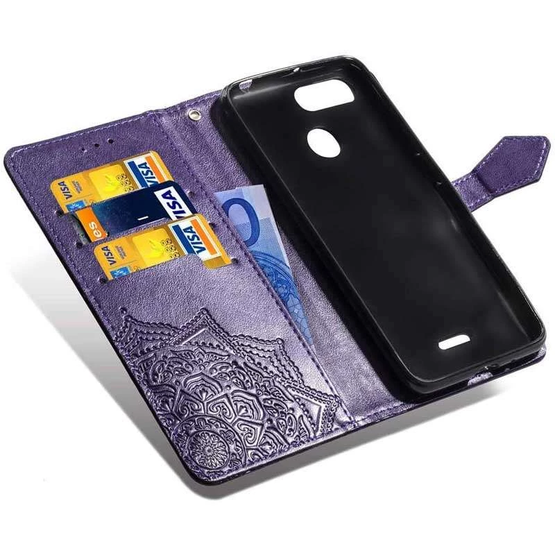 Шкіряний чохол-книжка Art Case з візитницею для Xiaomi Redmi 6 – Фіолетовий. Фото 3 з 6